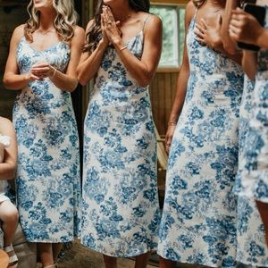 Reformation Blue Floral Dress